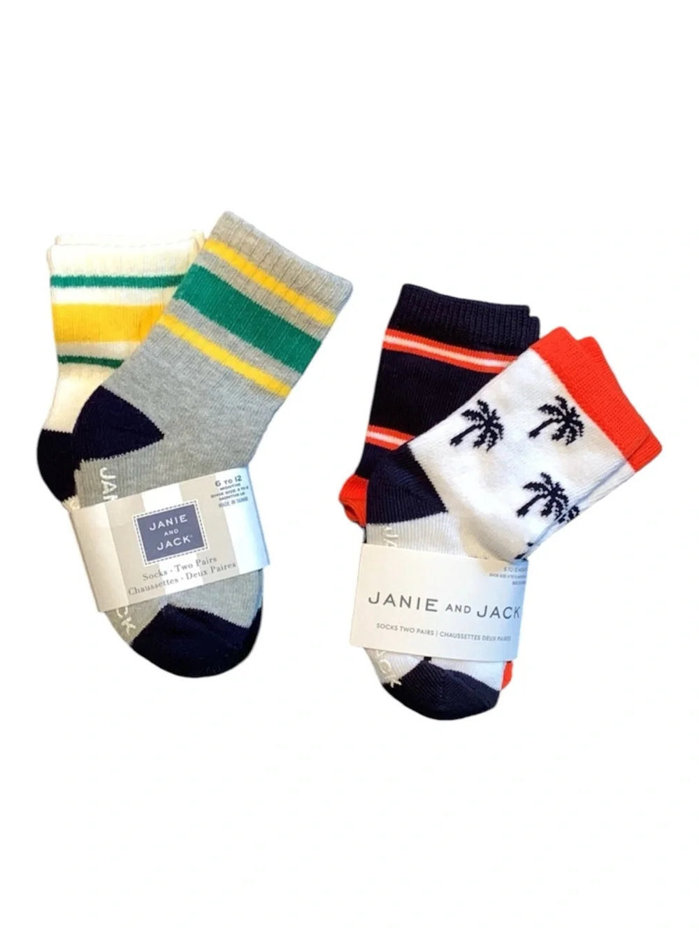 Janie and Jack Baby Boy Bundle 4 Pair of Socks